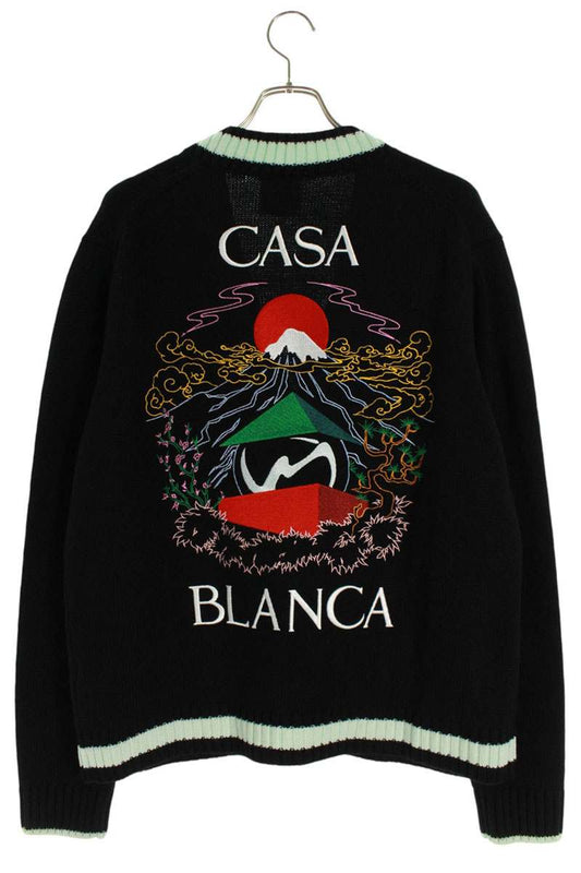 CASABLANCA 25AW Embroidered Bicolor Cardigan Multi Size L