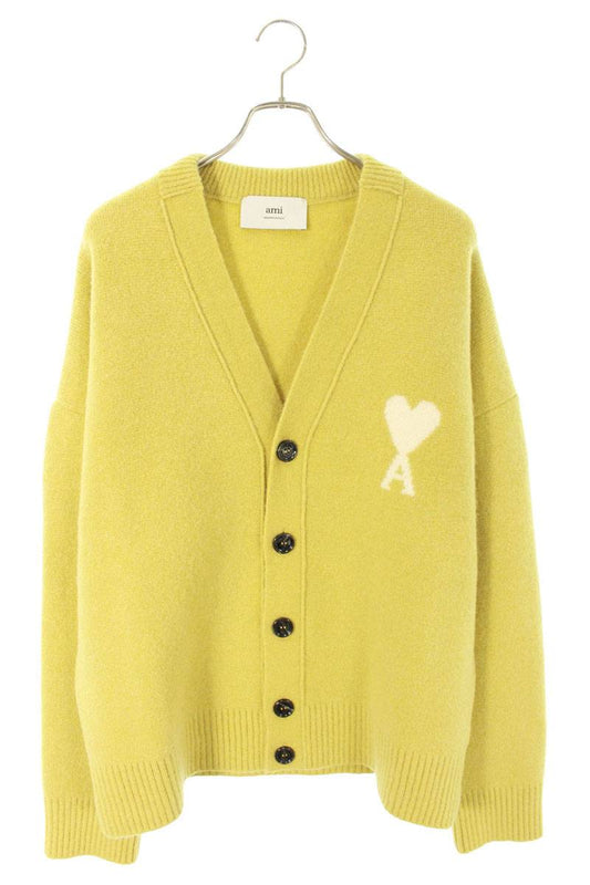 AMI 25AW Embroidered Cardigan Green Size XL
