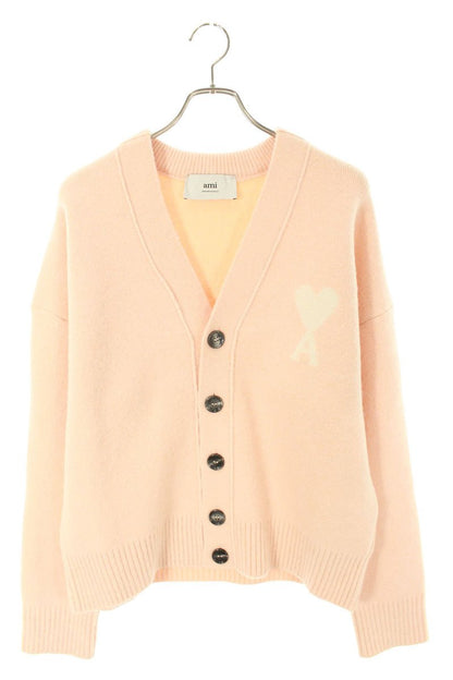 AMI 25AW Embroidered Cardigan Pink Size XL