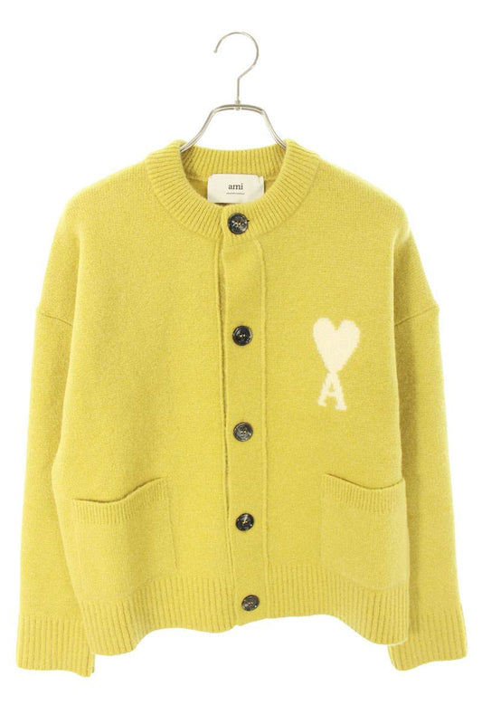 AMI Alexandre Mattiussi 25AW Alpaca Wool Heart Yellow Size L