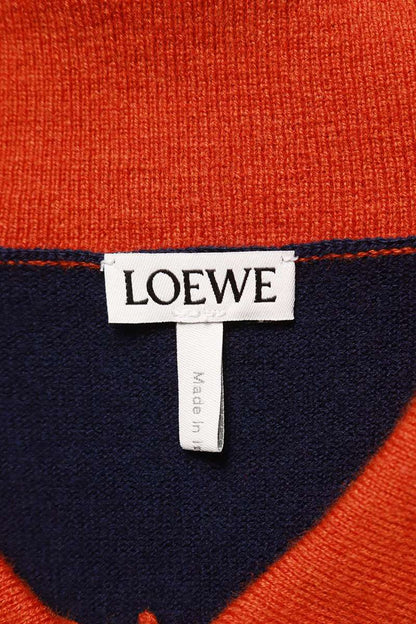 LOEWE 25AW Bicolor Polo Wool Cardigan Multi Size L