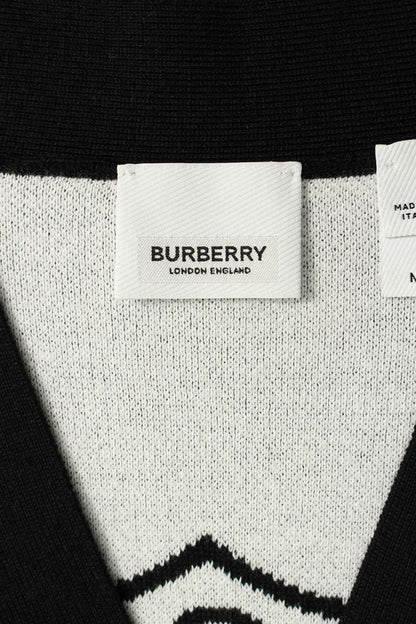 Burberry B Crest Logo V-Neck Cardigan Black Size M