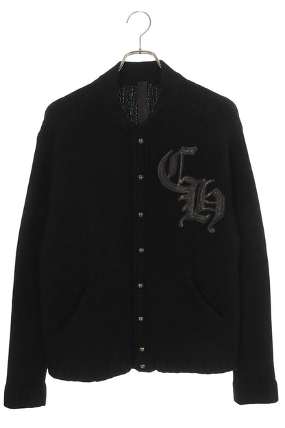 Chrome Hearts CH Leather Crossball Cashmere Cardigan Size S