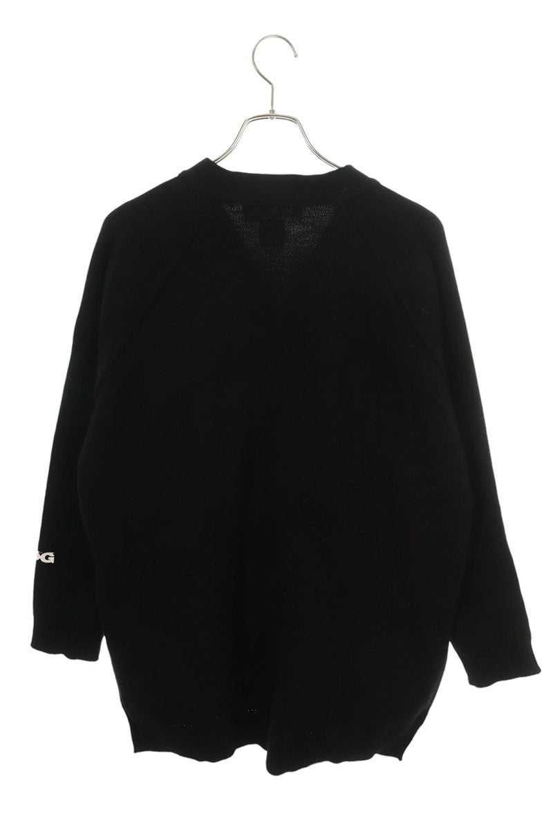 CDG Acrylic Knit Cardigan Black Size XXL