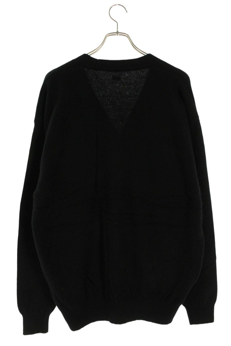 SEQUEL 24AW Logo Embroidered Knit Cardigan Black Size XL
