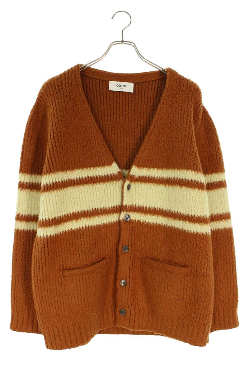 CELINE 24AW Triomphe Emb. Brushed Cotton Cardigan Size M