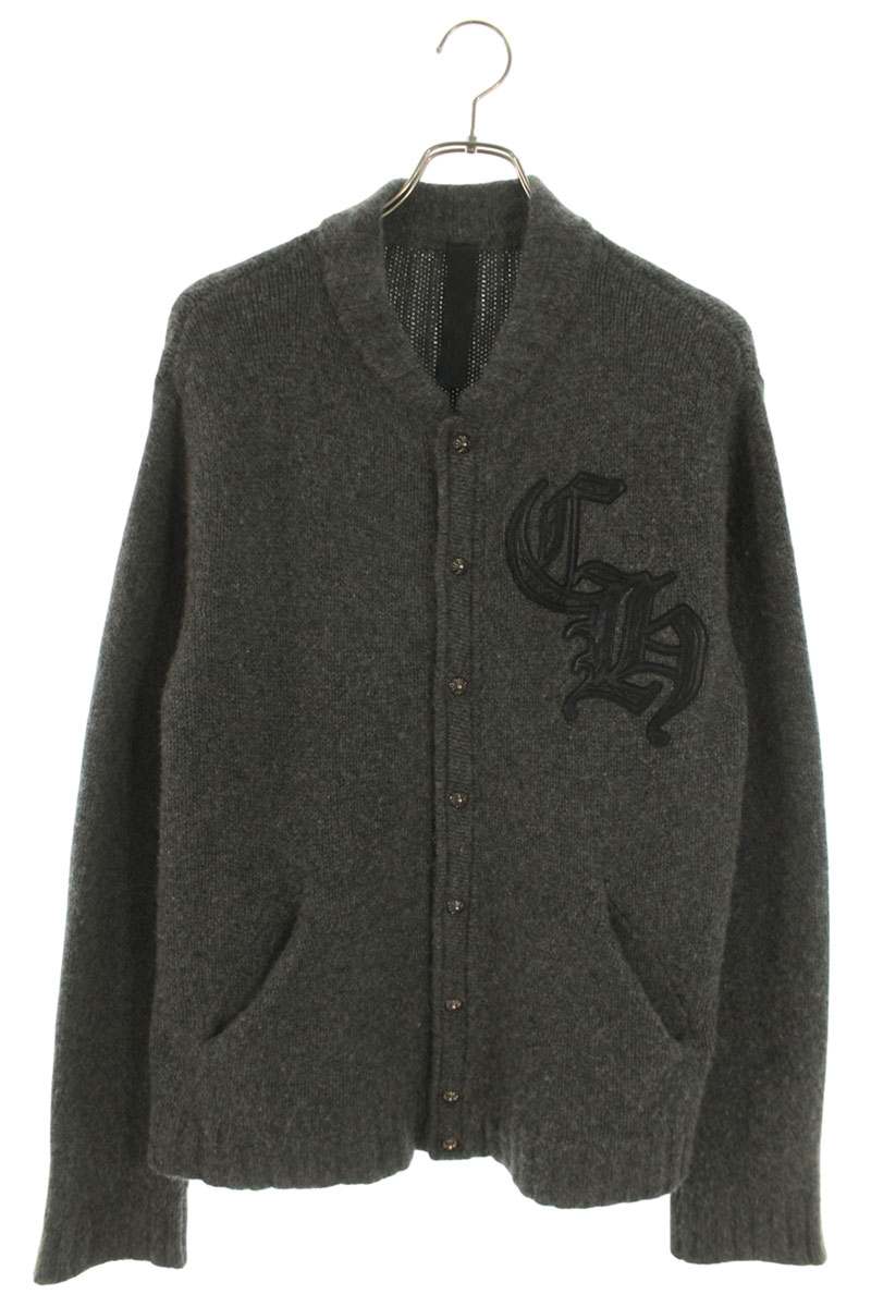 Chrome Hearts CH Leather Crossball Cashmere Cardigan Size L