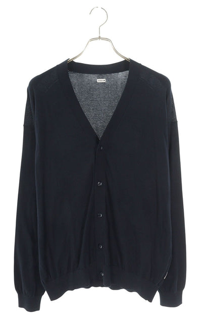 SEQUEL 25AW Logo Print Cotton Cardigan Navy Size L