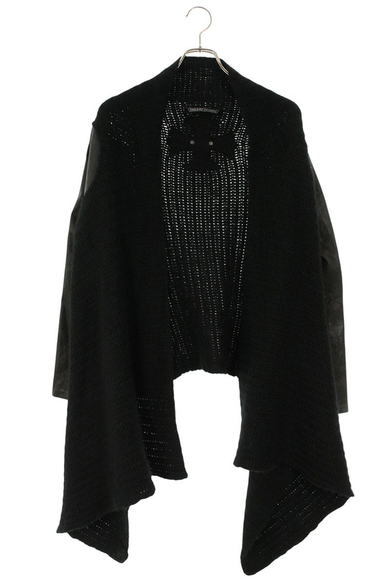 Chrome Hearts Back CH+ Patch Leather Cardigan Black Size L