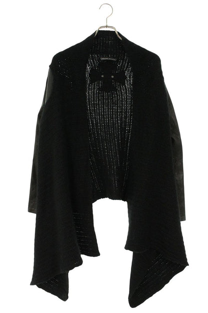 Chrome Hearts Back CH+ Patch Leather Cardigan Black Size L