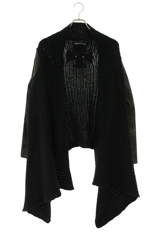 Chrome Hearts Back CH+ Patch Leather Cardigan Black Size L