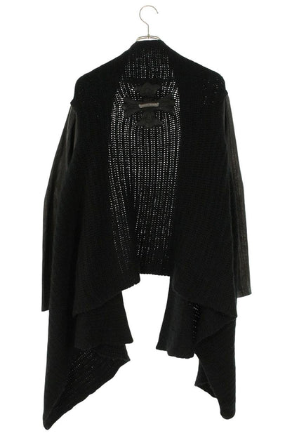 Chrome Hearts Back CH+ Patch Leather Cardigan Black Size L