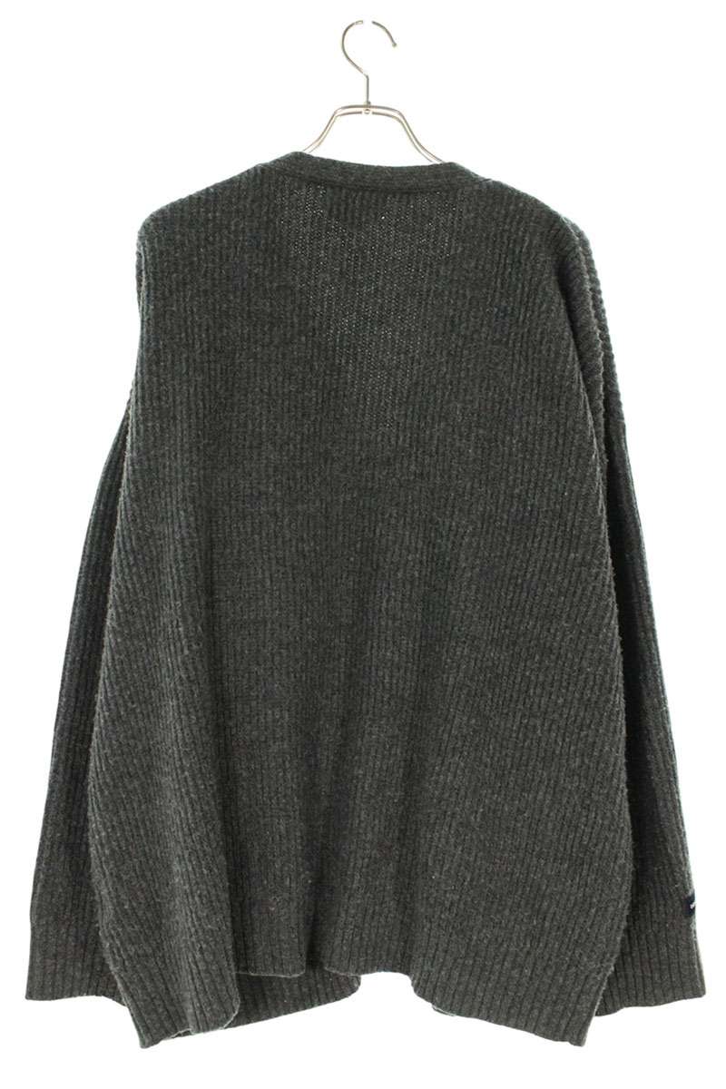 DESCENDANT Embroidered Polyester Cardigan Gray Size L