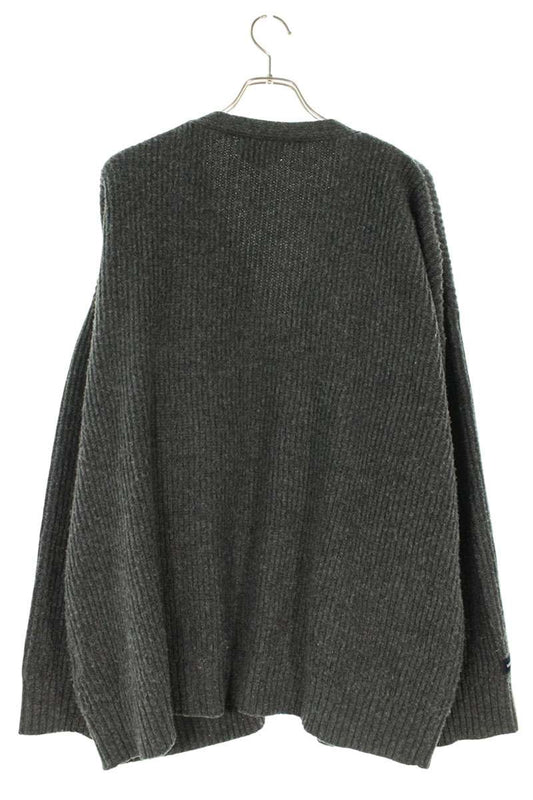 DESCENDANT Embroidered Polyester Cardigan Gray Size L
