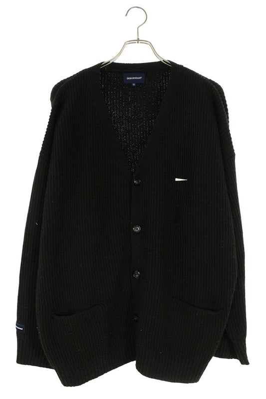 DESCENDANT Embroidered Polyester Cardigan Black Size L