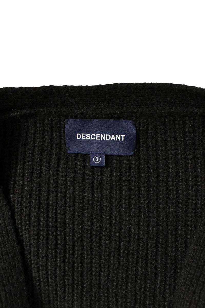 DESCENDANT Embroidered Polyester Cardigan Black Size L