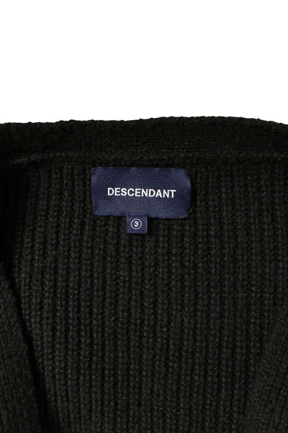 DESCENDANT Embroidered Polyester Cardigan Black Size L