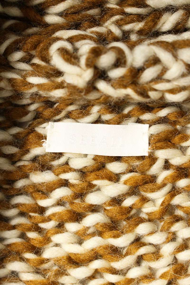 SEEALL Oversized Wool Cardigan Brown Size S