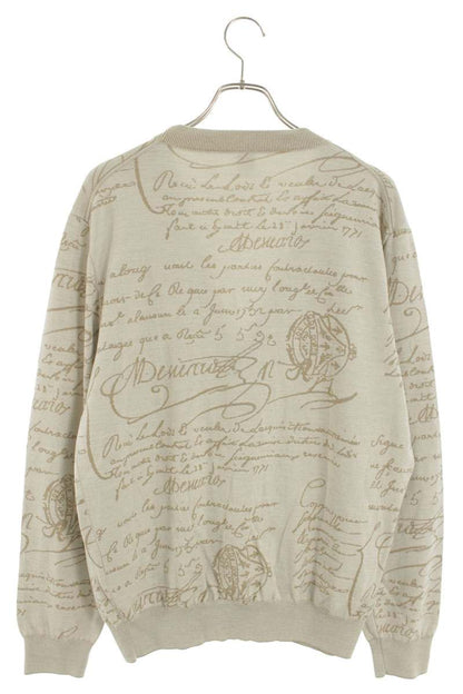 Berluti All-Over Print Cardigan Beige Size XL
