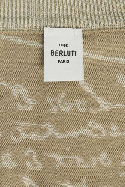 Berluti All-Over Print Cardigan Beige Size XL