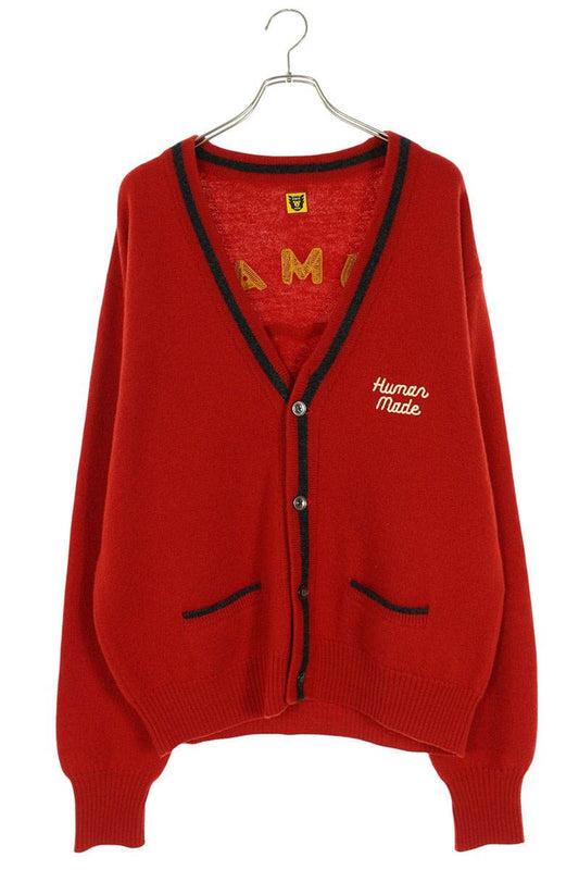 Human Made Back Logo Embroidered Cardigan Red Size XL