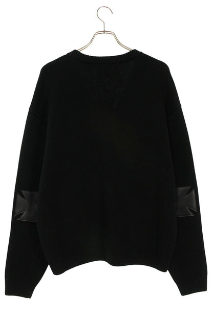 VETEMENTS 26SS Leather Cross Patch Cardigan Black Size XS