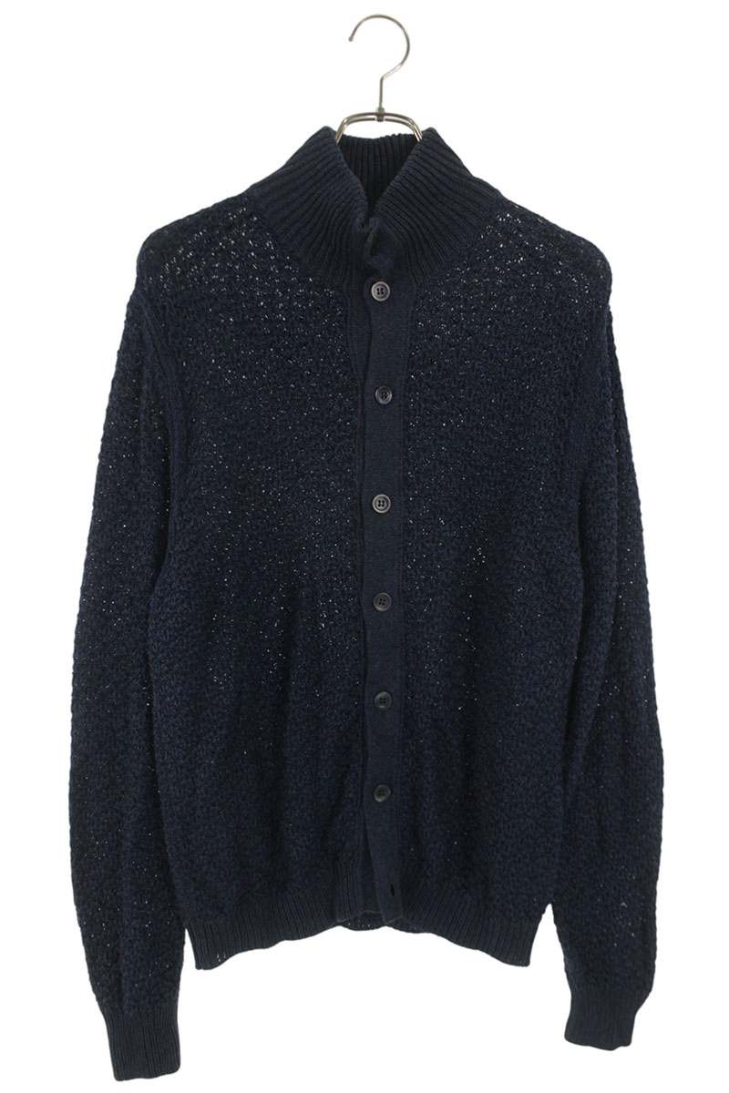 Cruciani Cotton Silk Linen Blend Cardigan Blue Size L