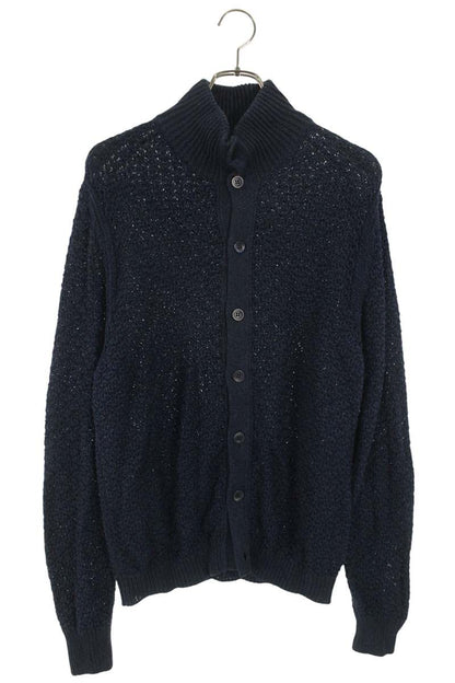 Cruciani Cotton Silk Linen Blend Cardigan Blue Size L