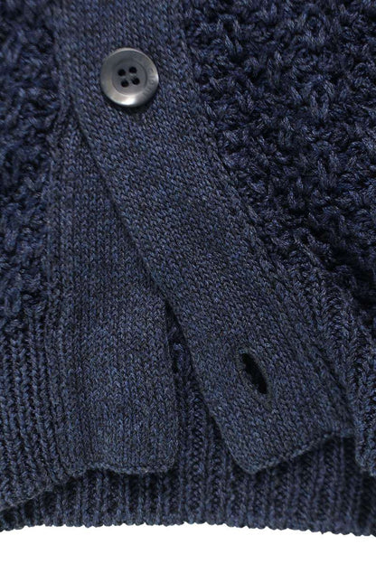 Cruciani Cotton Silk Linen Blend Cardigan Blue Size L