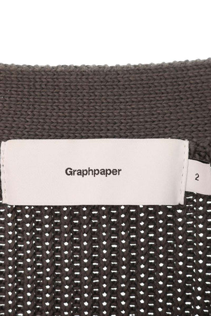 Graphpaper Cotton Cardigan Gray Size M