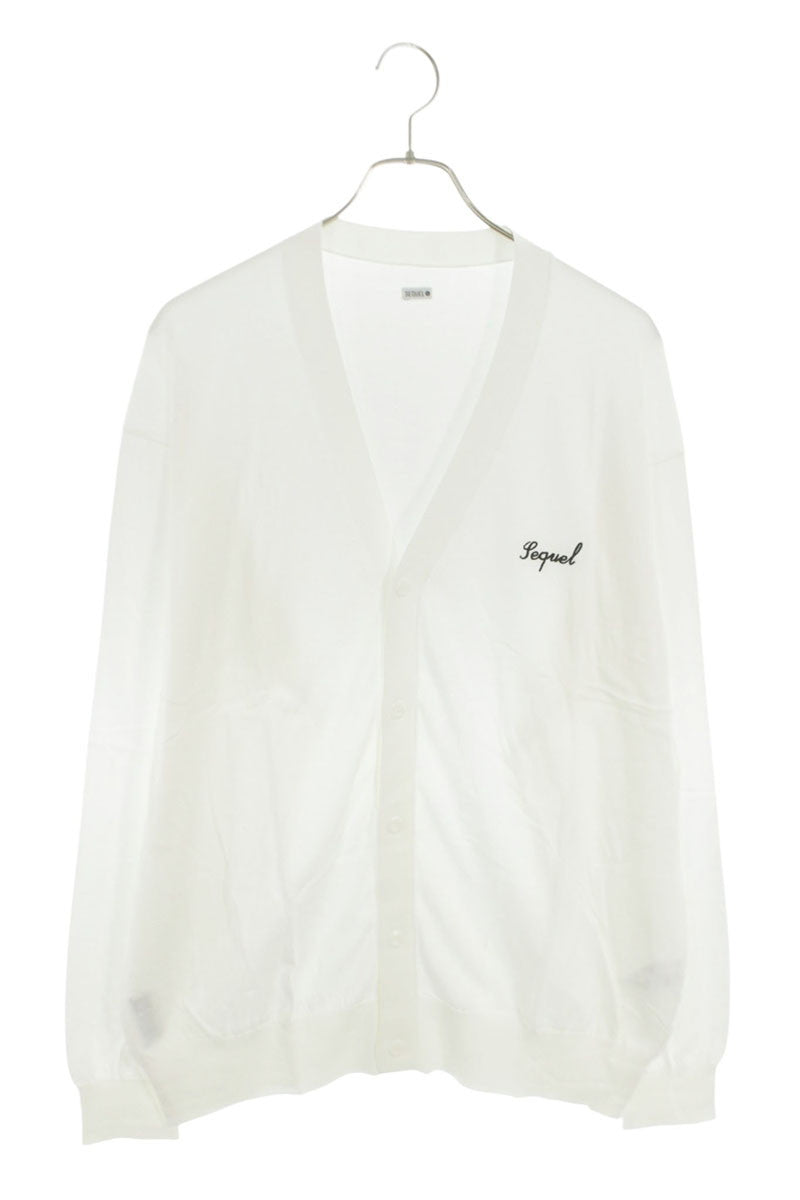 SEQUEL 25SS Logo Embroidered Cotton Cardigan White Size L