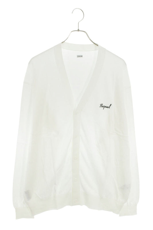 SEQUEL 25SS Logo Embroidered Cotton Cardigan White Size L