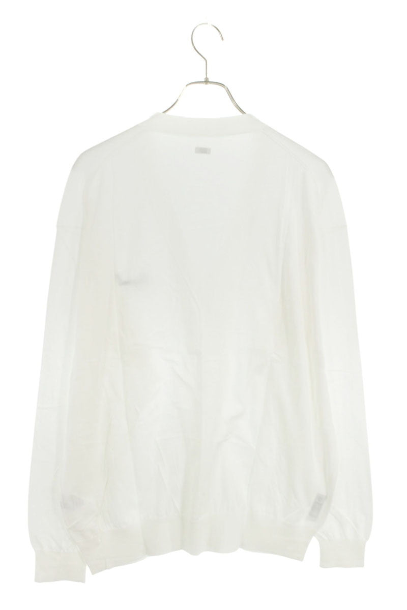 SEQUEL 25SS Logo Embroidered Cotton Cardigan White Size L