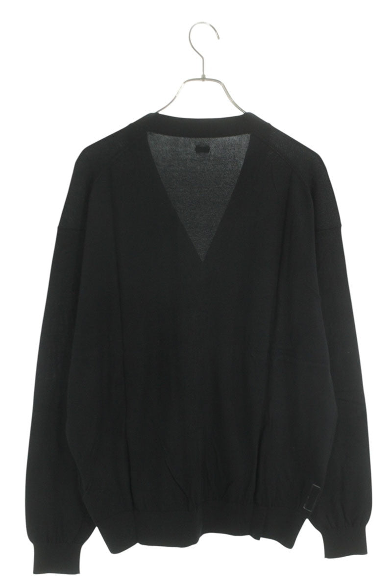 SEQUEL 25SS Logo Embroidered Cotton Cardigan Black Size L