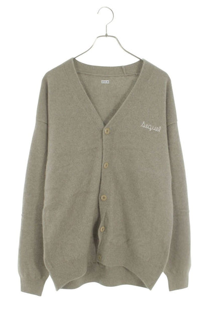 SEQUEL 24AW Logo Embroidered Raccoon Wool Cardigan Size XL