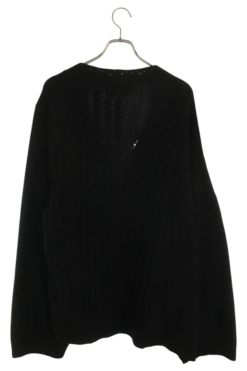 ENFANTS RICHES DEPRIMES Black Distressed Cashmere Size XXL