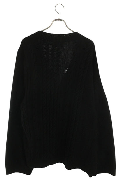 ENFANTS RICHES DEPRIMES Black Distressed Cashmere Size XXL