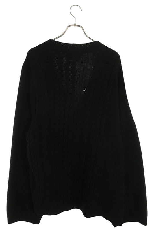 ENFANTS RICHES DEPRIMES Black Distressed Cashmere Size XXL