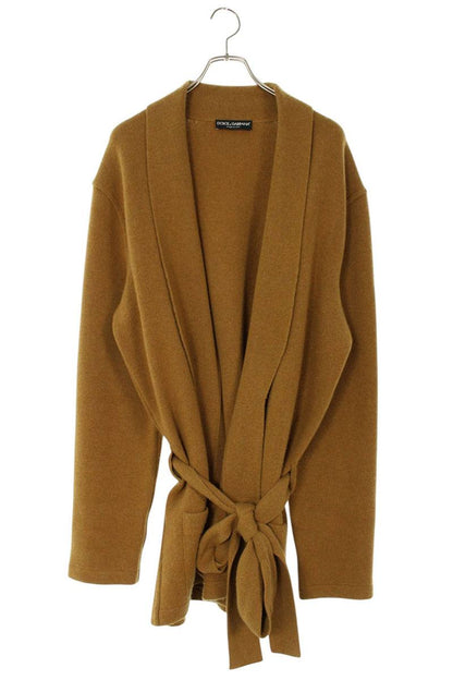 DOLCE & GABBANA Brown Shawl Collar Cashmere Size XXL