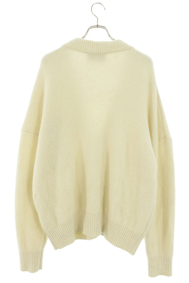 AMI Alexandre Mattiussi Heart Logo Wool Cardigan Size L