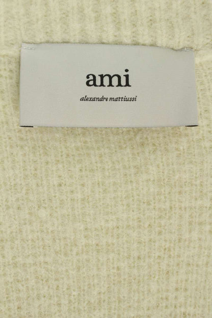 AMI Alexandre Mattiussi Heart Logo Wool Cardigan Size L