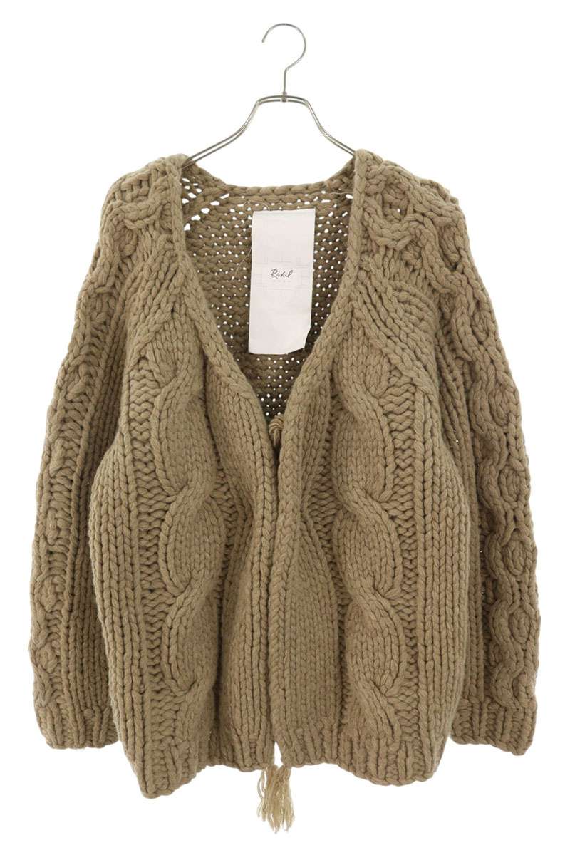 Rich I Wool Cardigan Beige Size FREE
