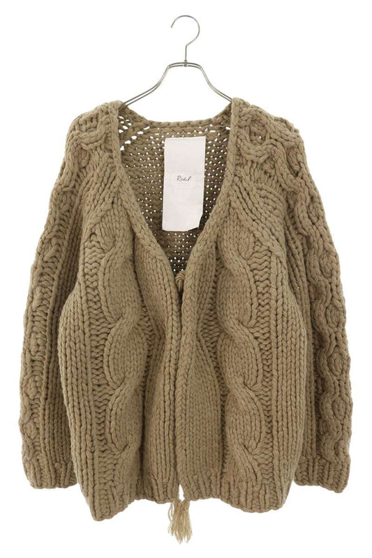 Rich I Wool Cardigan Beige Size FREE