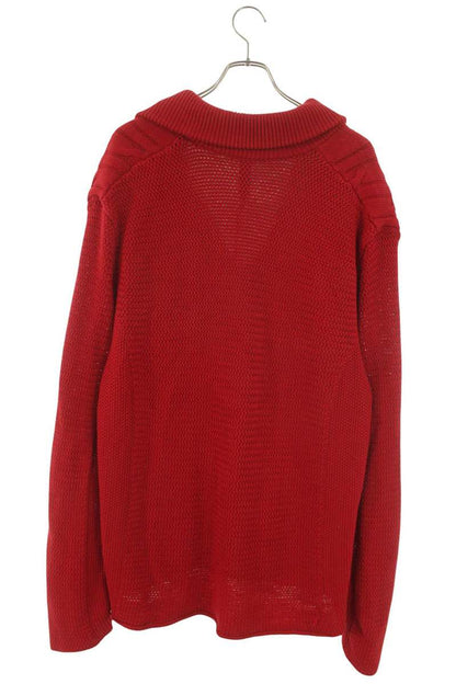 ETRO Red Cotton Knit Silk Lined Cardigan Size 3XL