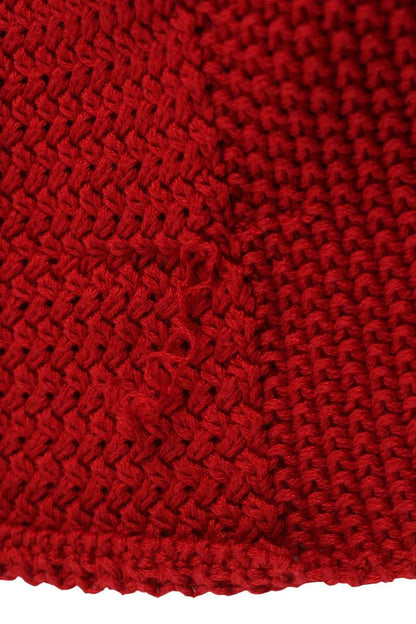 ETRO Red Cotton Knit Silk Lined Cardigan Size 3XL