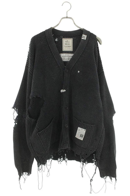MIHARAYASUHIRO Distressed Knit Cardigan Gray Size 48