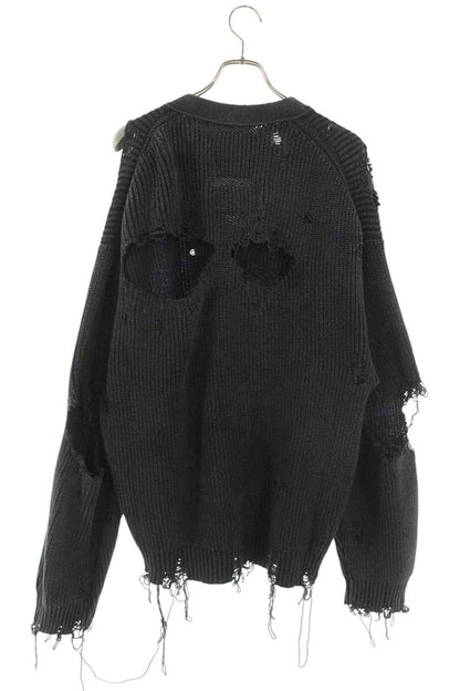 MIHARAYASUHIRO Distressed Knit Cardigan Gray Size 48