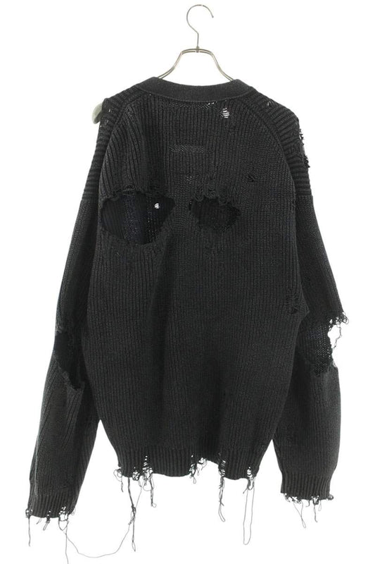 MIHARAYASUHIRO Distressed Knit Cardigan Gray Size 48