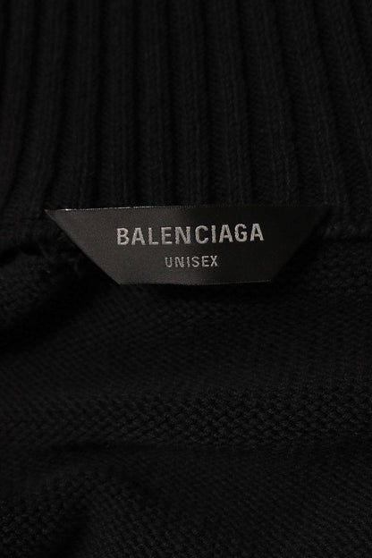 BALENCIAGA 24AW Tribal Damaged Zip Knit Cardigan Size L
