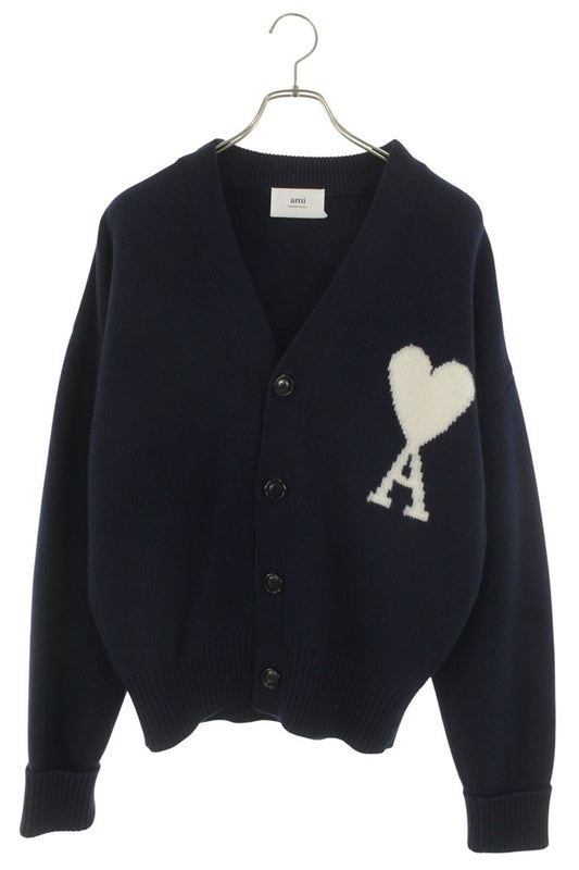 AMI Wool Cardigan Blue Size M